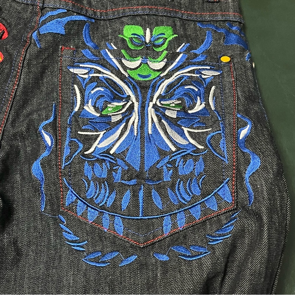 COOGI Vintage straight leg embroidered denim jeans men’s size 38 hip hop - Picture 14 of 14